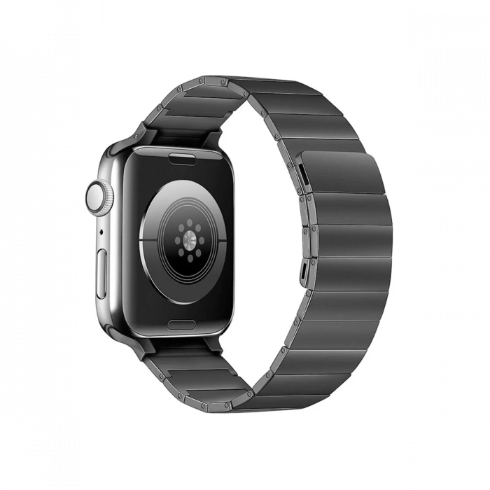 Apple Watch 38mm Uyumlu KR404 Huks Kordon - Siyah