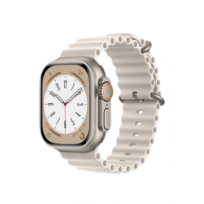 Apple Watch 38mm Uyumlu Ocean Kordon - Krem