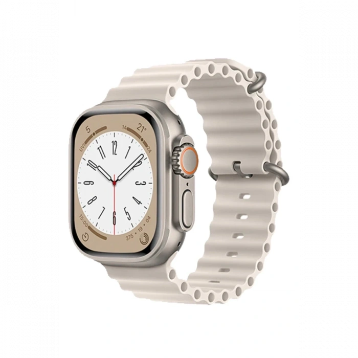 Apple Watch 38mm Uyumlu Ocean Kordon - Krem