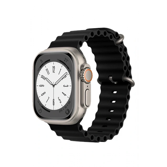 Apple Watch 38mm Uyumlu Ocean Kordon - Siyah