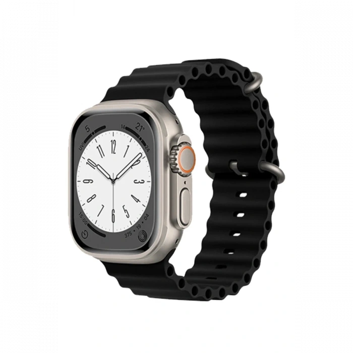 Apple Watch 38mm Uyumlu Ocean Kordon - Siyah