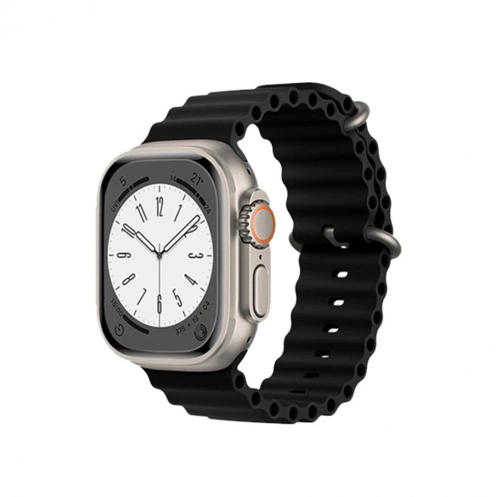 Apple Watch 38mm Uyumlu Ocean Kordon - Siyah