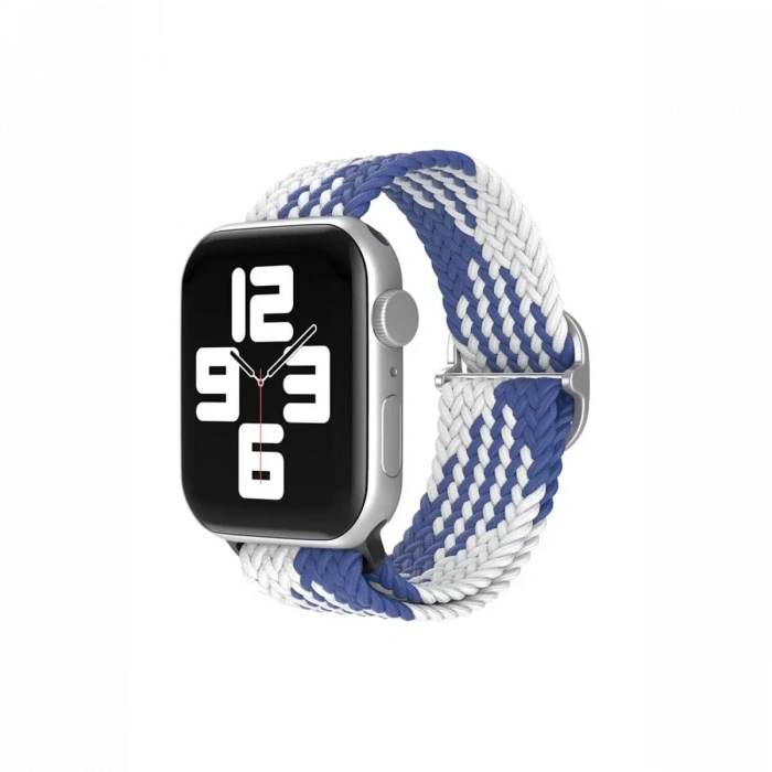 Apple Watch 38mm Uyumlu Star Kordon - Mavi-Beyaz