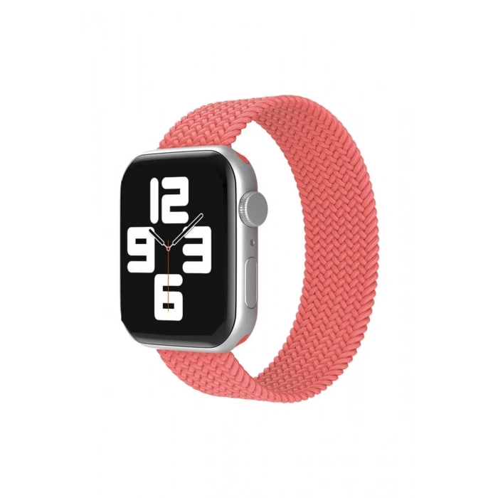 Apple Watch 42mm Uyumlu Ayarlı Solo Silikon Kordon - Pembe