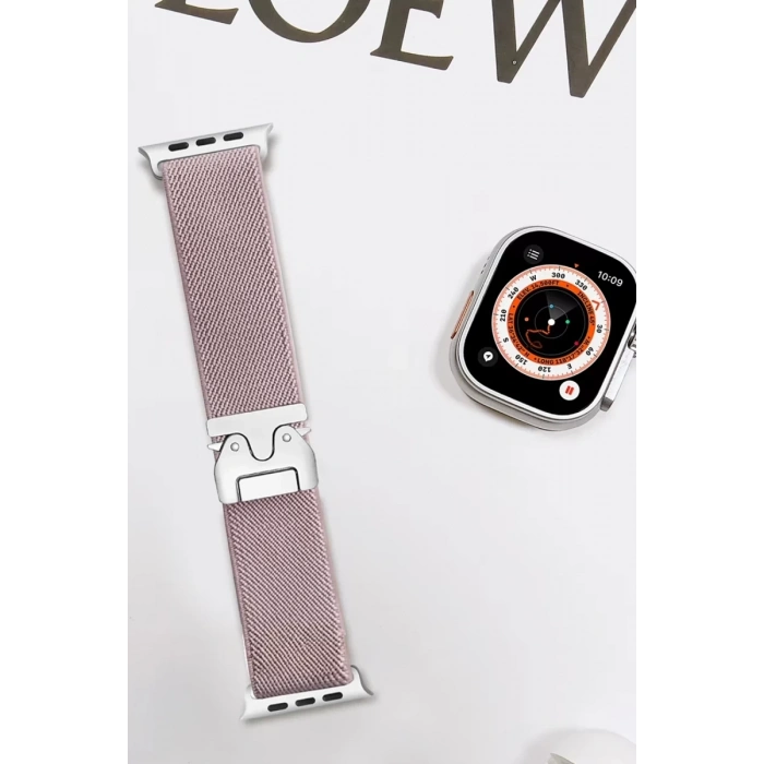 Apple Watch 42mm Uyumlu Forest Kumaş Kordon - Lila