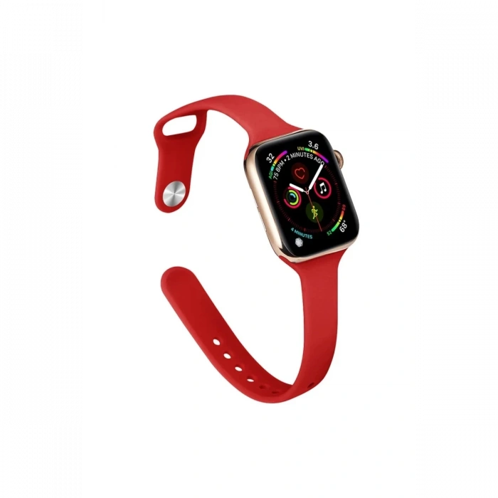 Apple Watch 42mm Uyumlu Klasik Kordon - Kırmızı