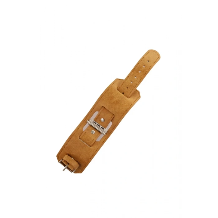 Apple Watch 42mm Uyumlu NL17 Deri Kordon - Taba