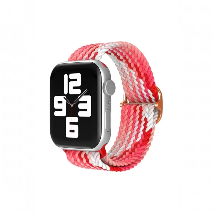 Apple Watch 42mm Uyumlu Star Kordon - Pembe-Kırmızı