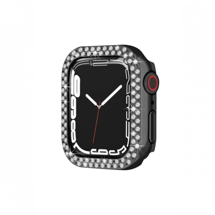 Apple Watch 42mm Uyumlu Taşlı Kasa - Siyah
