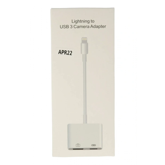 APR22 Iphone Otg 2in1 - Beyaz