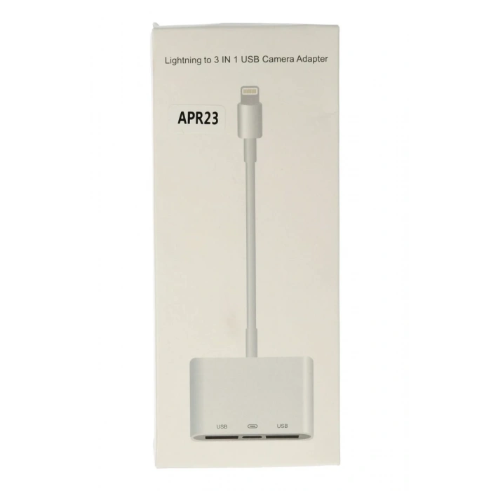 APR23 Iphone Otg 3in1 - Beyaz