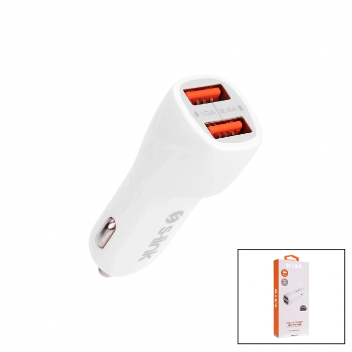 Araç Çakmaklık Çift USB Şarj Başlığı 2.4A
