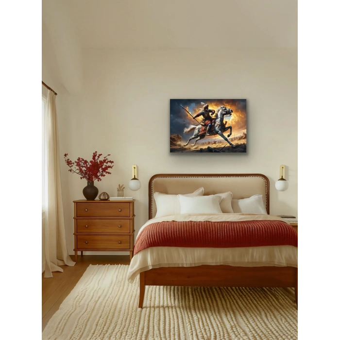 Atlı Osmanlı Askeri Kanvas Tablo 70x100cm