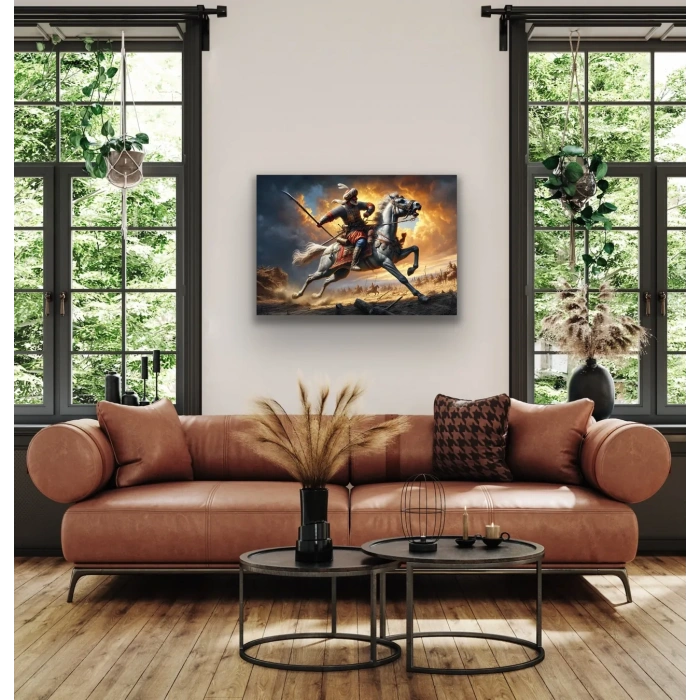 Atlı Osmanlı Askeri Kanvas Tablo 70x100cm
