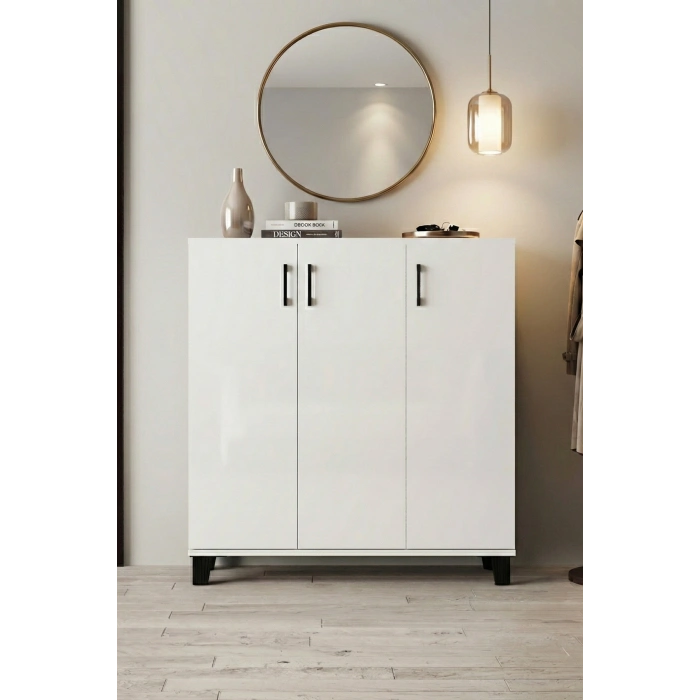 Ayakkabılık Dolabı Beyaz 105 cm