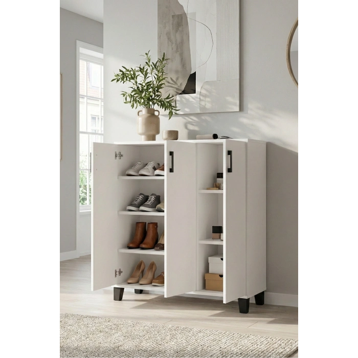 Ayakkabılık Dolabı Beyaz 105 cm