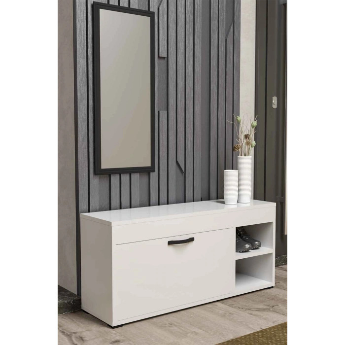 Ayakkabılık Dolabı Beyaz 90 cm