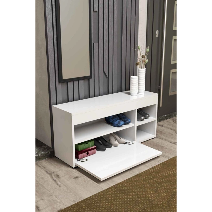 Ayakkabılık Dolabı Beyaz 90 cm