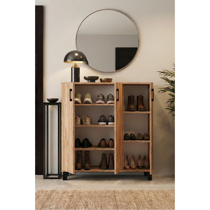 Ayakkabılık Dolabı Kahverengi 105 cm