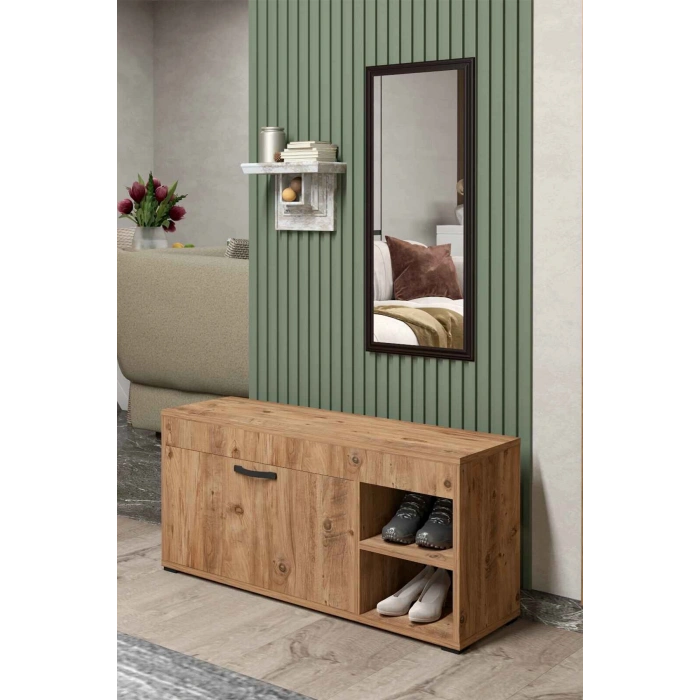 Ayakkabılık Dolabı Kahverengi 90 cm