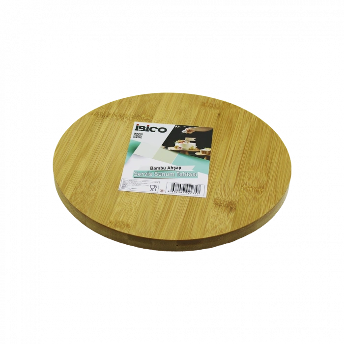 Ayaklı Bambu Sunum Tepsisi 24.5 cm