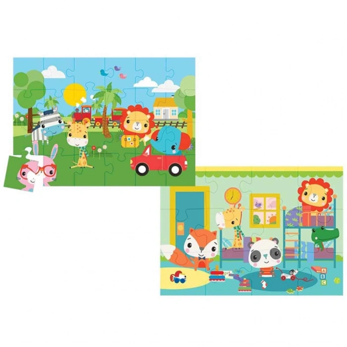 Baby Railway & Bedtime 2’si 1 Arada Puzzle