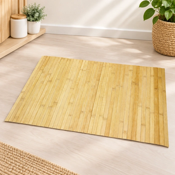 Bambu Çubuklu Kaydırmaz Banyo Paspası