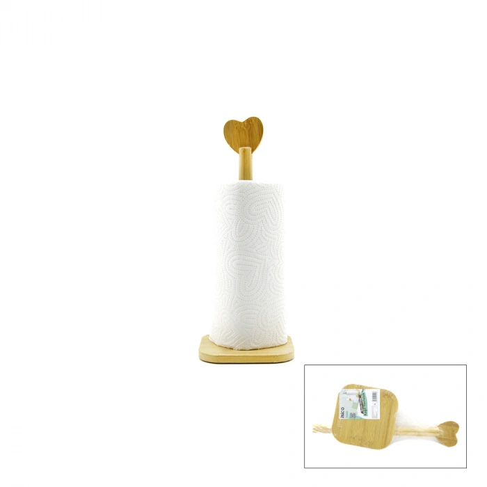 Bambu Kağıt Havluluk 12x12 cm Kalp Başlı Sap 28.5 cm