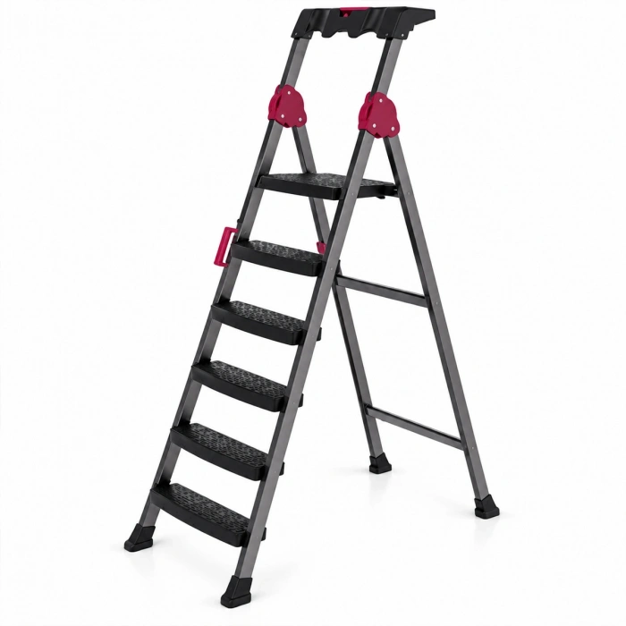 Basamaklı Metal Merdiven 5+1 150 kg