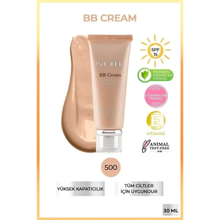 BB Cream SPF 15 Nemlendirici BB Krem - 500 Orta Açık
