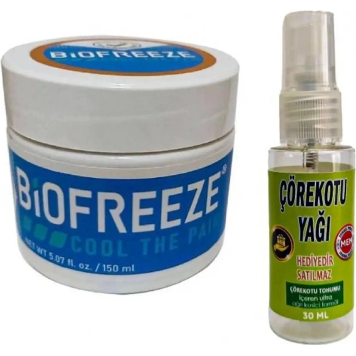 Biofreeze Masaj Kremi 150 ml 1 Ad+ Çörek Otu Yağı ile 30 ml