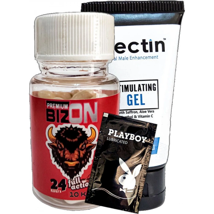 Bizon Erkeklere Full Action 10lu Kapsül + Erectin Krem + Lubricated