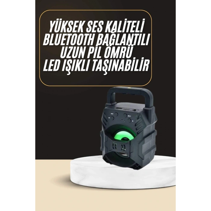 Bluetooth Hoparlör Android Ve İos Uyumlu Ses Bombası Usb Girişli Taşınabilir