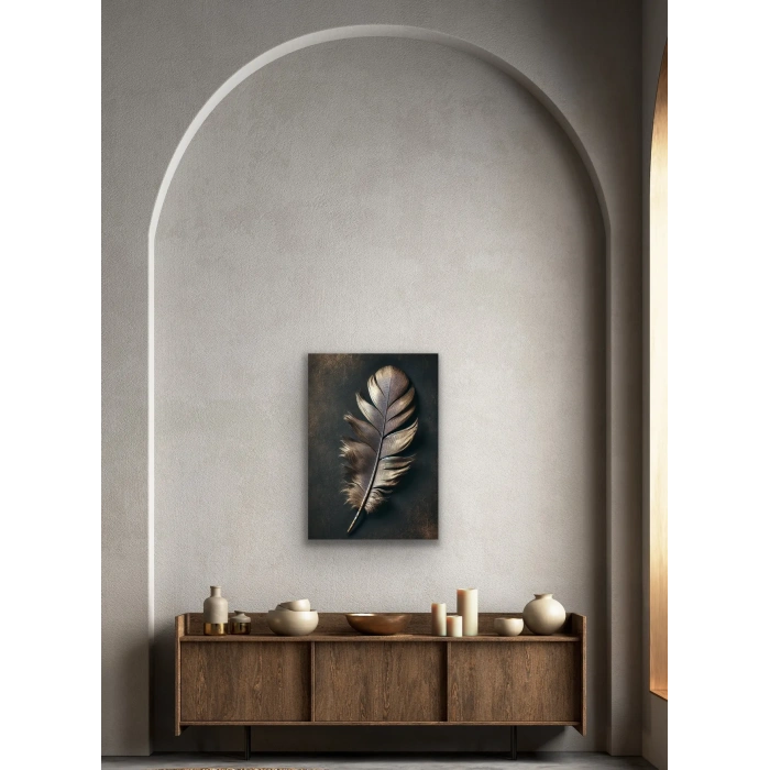 Bronz Tüy Kanvas Tablo 70x100cm