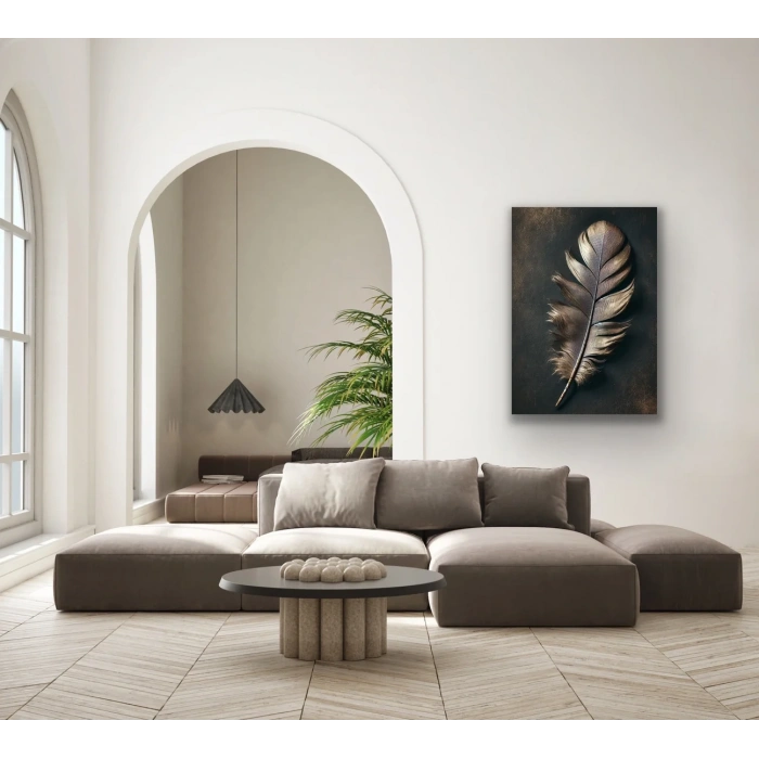 Bronz Tüy Kanvas Tablo 70x100cm