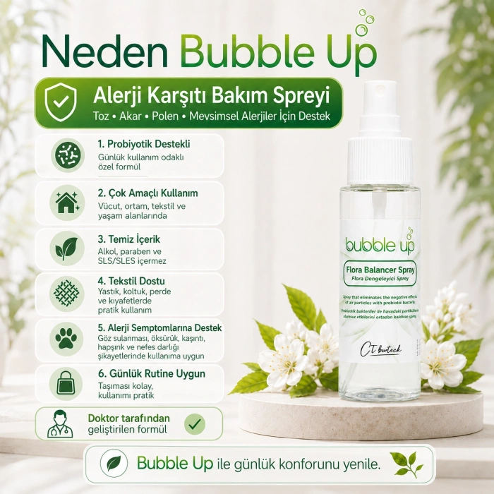 Bubble Up Okul ve Ev İçin Ortam ve Tekstil Spreyi 50 ml