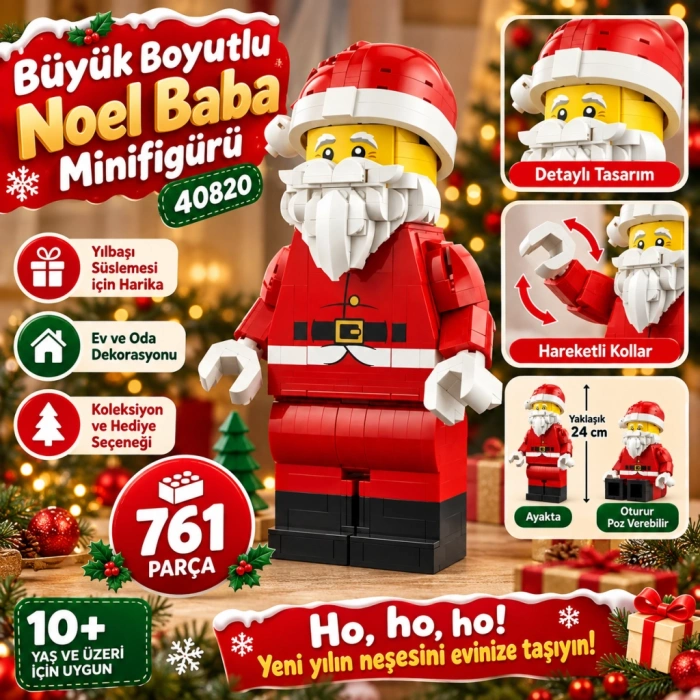 Büyük Boyutlu Noel Baba Minifigürü 40820