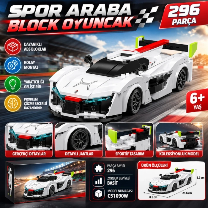 C51090W H2 SPEED 296 PARÇA BLOCK OYUNCAK