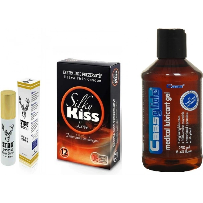 Cabs Glide Sade  Jel 250ml +Stag Sprey+Ince Prezervatif