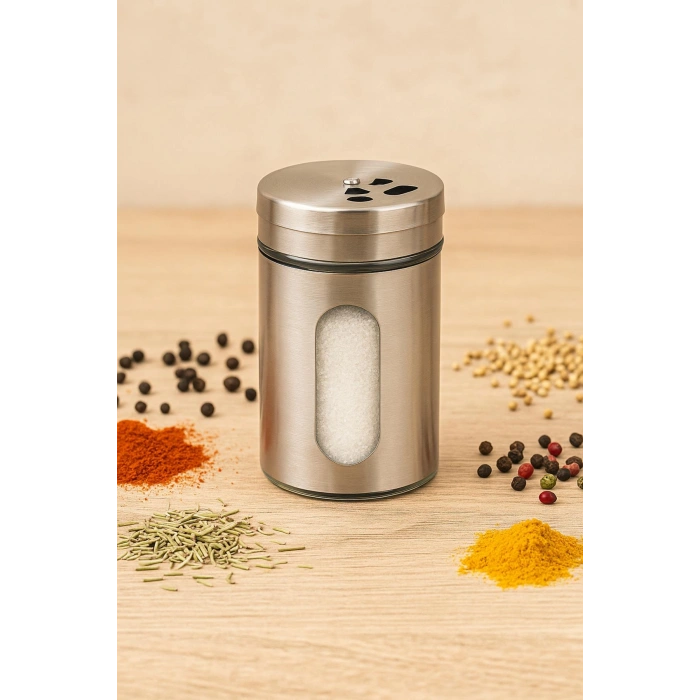 Cam Metal Kapaklı Tuzluk 100 ml