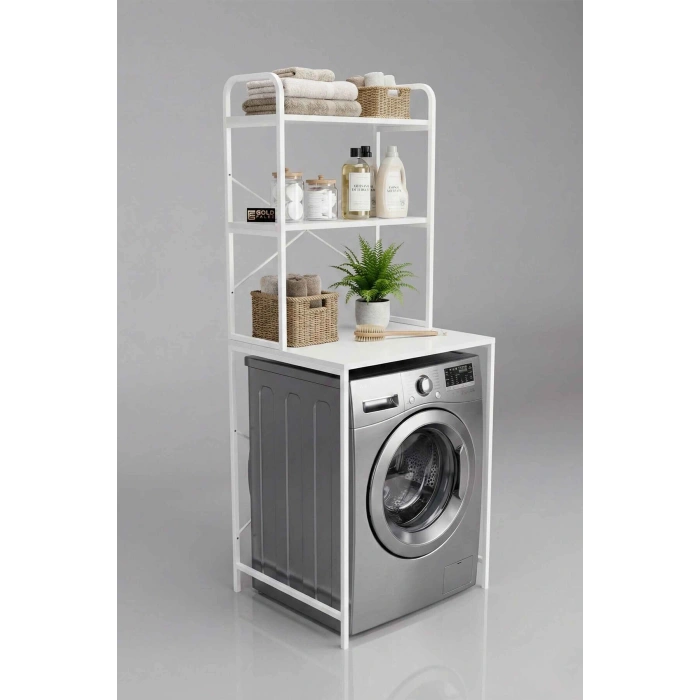 Çamaşır Makinesi Üstü Raf Beyaz 70 cm