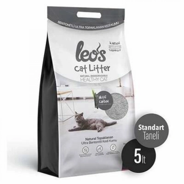 Cat Litter Grey Aktif Karbonlu Bentonit Kedi Kumu 5 Lt