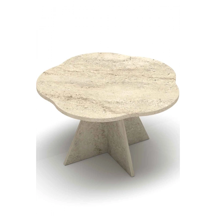 Çiçek Orta Sehpa Bej 70 cm