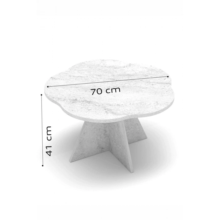 Çiçek Orta Sehpa Kahverengi 70 cm