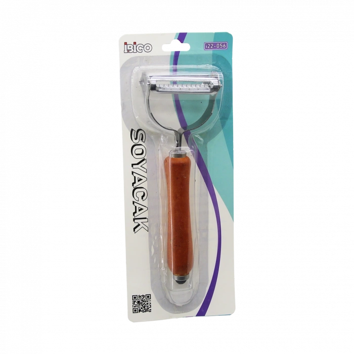 Çift Başlı Metal Soyacak (Ahşap Saplı)