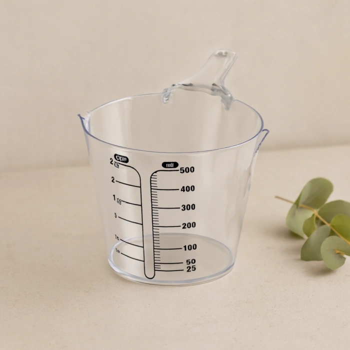 Çift Taraflı Plastik Ölçü Kabı 500 ml