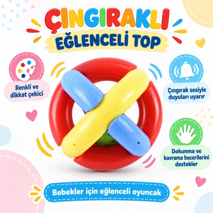 Çıngıraklı Eğlenceli Top