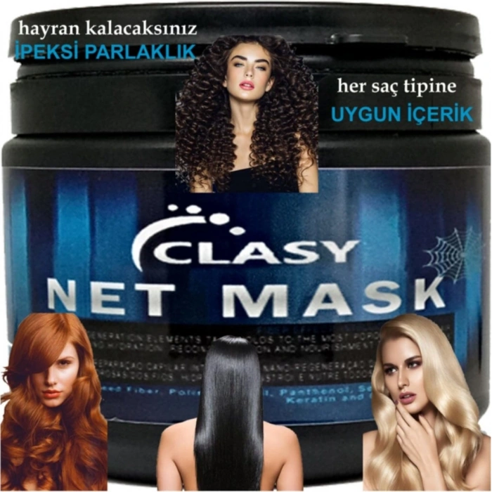 Clasy Net Mask 450ML Saç Bakım Maskesi 3 Lü