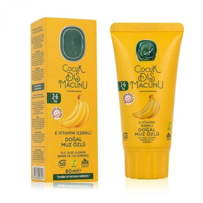 Çocuk Diş Macunu 60 ml Muz