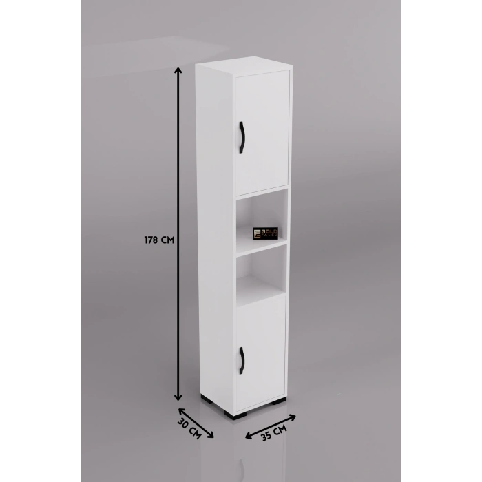 Çok Amaçlı Erzak Dolabı Beyaz 35 cm